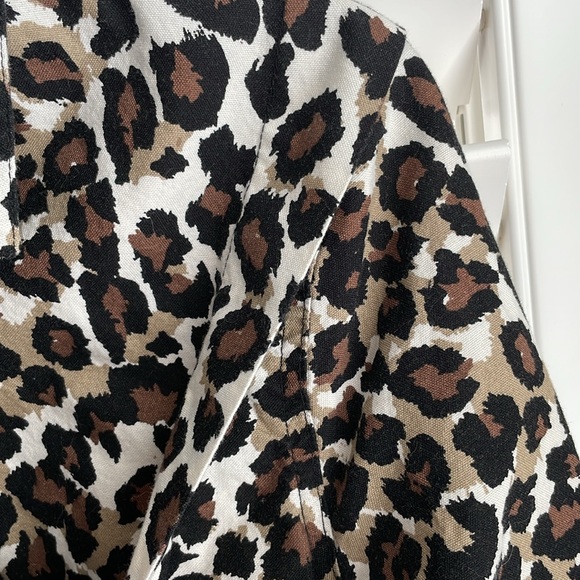 Free People women’s cotton leopard cropped long sleeve top EUC - Picture 4 of 8